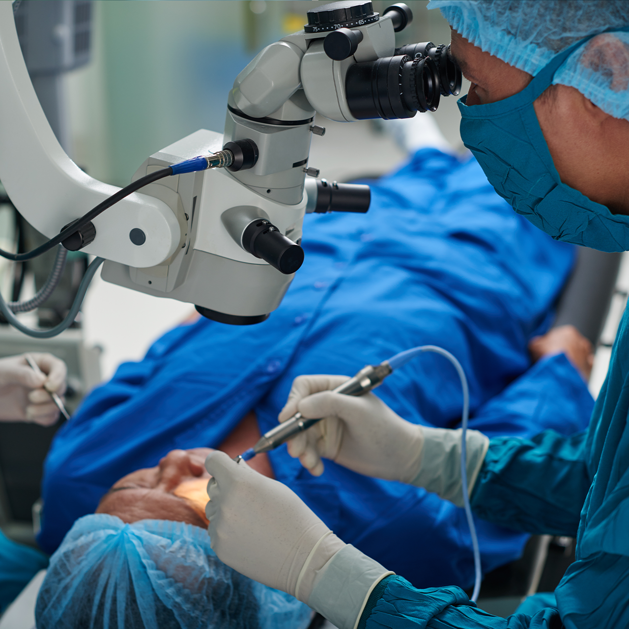 A medical professional utilizing Spectrum Plastics Group's ophthalmology plastics