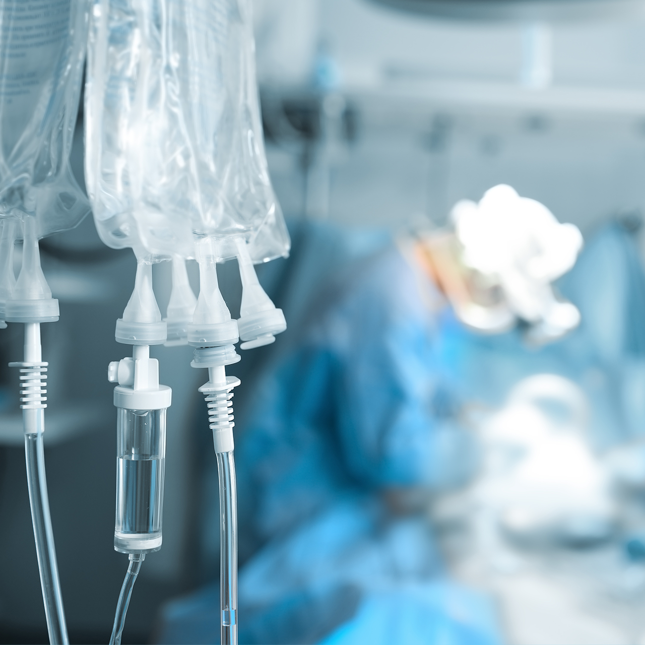 Several fluid management drip bags manufactured by Spectrum Plastics