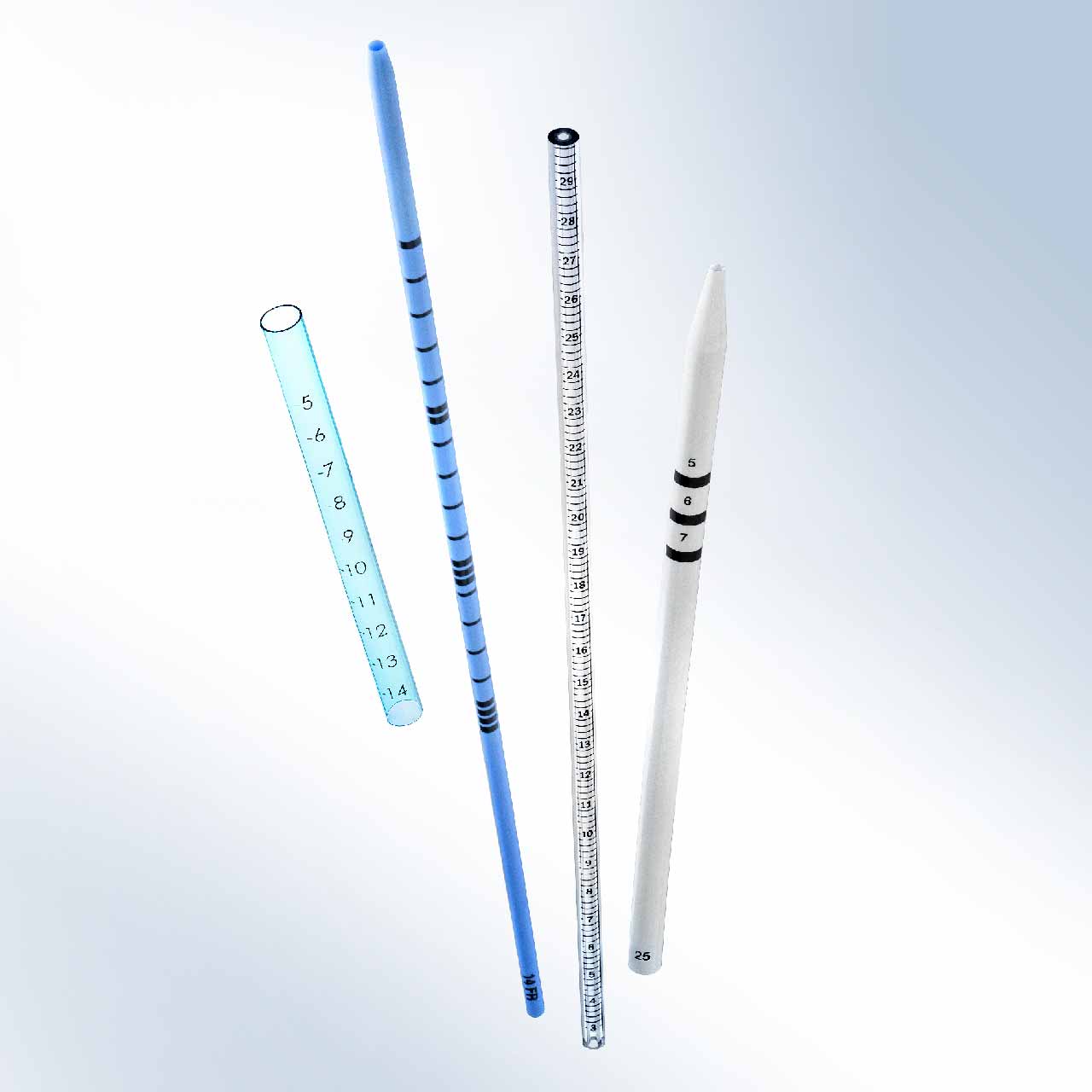 Tubes of different colors and sizes